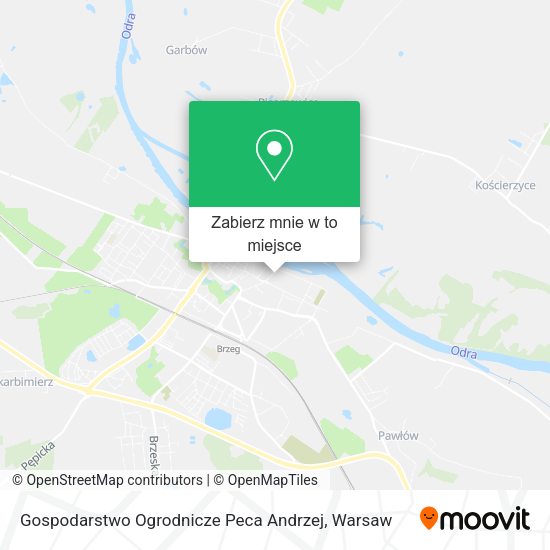 Mapa Gospodarstwo Ogrodnicze Peca Andrzej