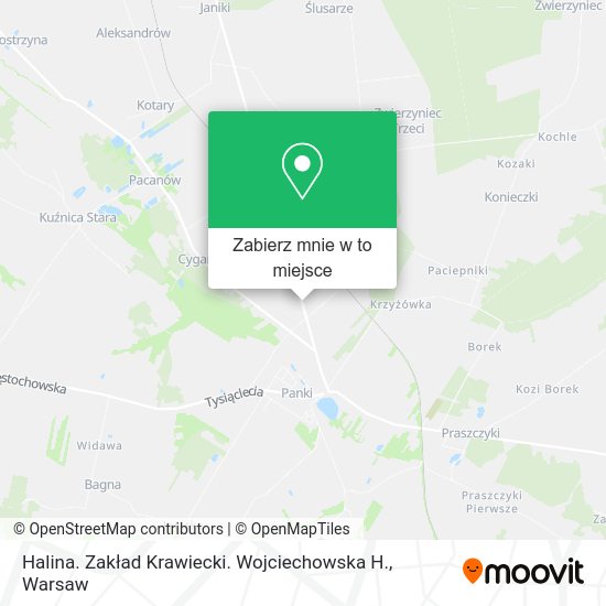 Mapa Halina. Zakład Krawiecki. Wojciechowska H.