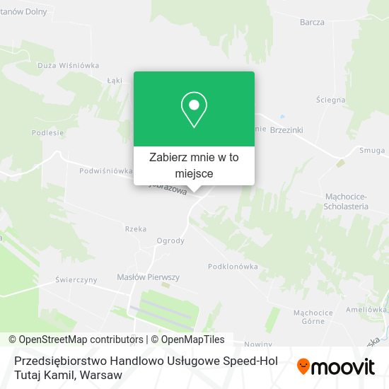 Mapa Przedsiębiorstwo Handlowo Usługowe Speed-Hol Tutaj Kamil