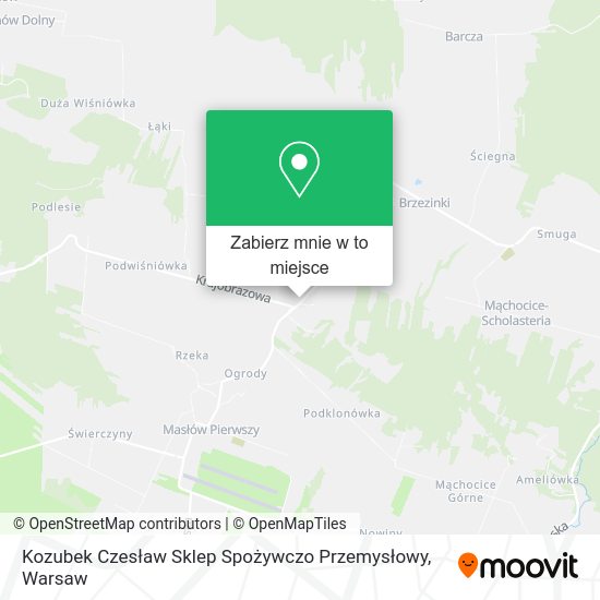 Mapa Kozubek Czesław Sklep Spożywczo Przemysłowy