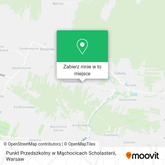 Mapa Punkt Przedszkolny w Mąchocicach Scholasterii