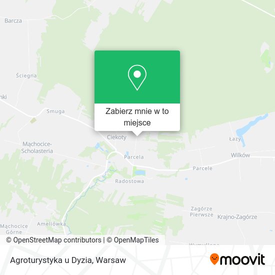 Mapa Agroturystyka u Dyzia