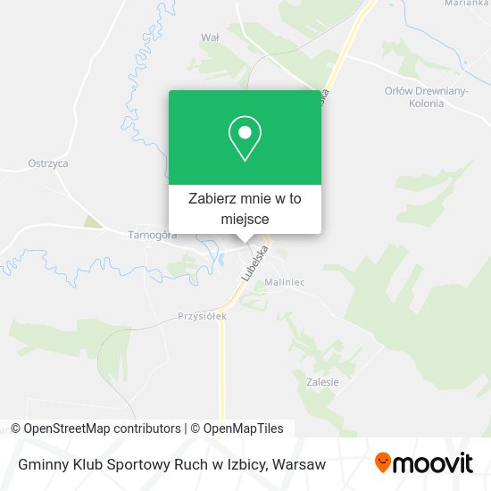 Mapa Gminny Klub Sportowy Ruch w Izbicy