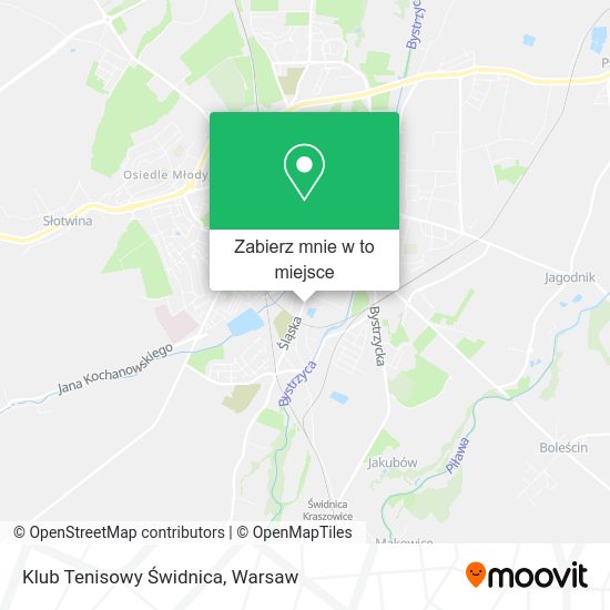 Mapa Klub Tenisowy Świdnica