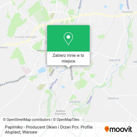 Mapa Papimiko - Producent Okien i Drzwi Pcv. Profile Aluplast