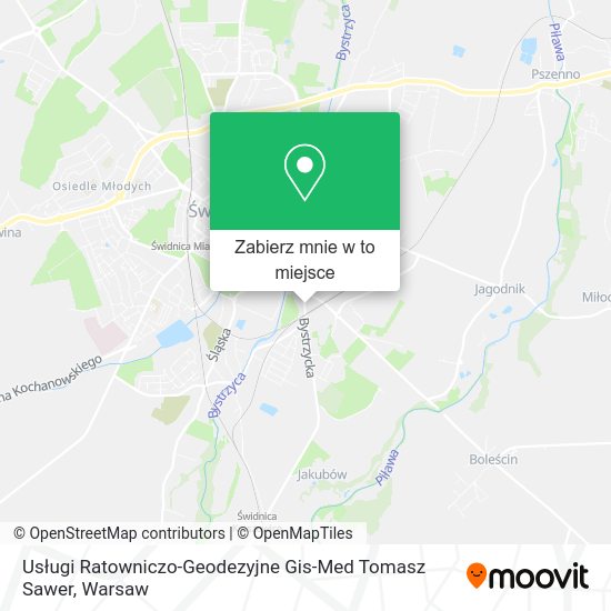 Mapa Usługi Ratowniczo-Geodezyjne Gis-Med Tomasz Sawer