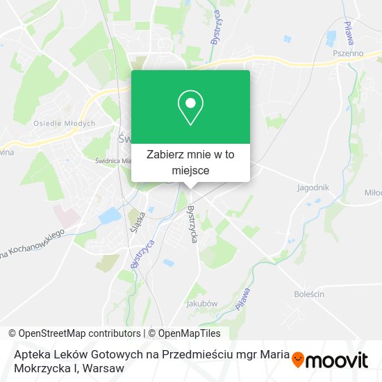 Mapa Apteka Leków Gotowych na Przedmieściu mgr Maria Mokrzycka I