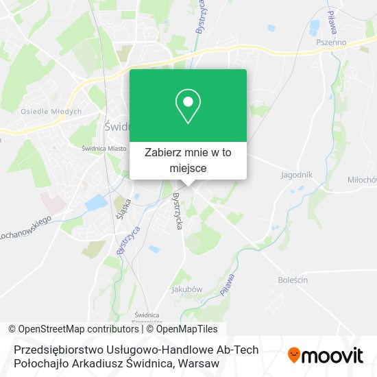 Mapa Przedsiębiorstwo Usługowo-Handlowe Ab-Tech Połochajło Arkadiusz Świdnica