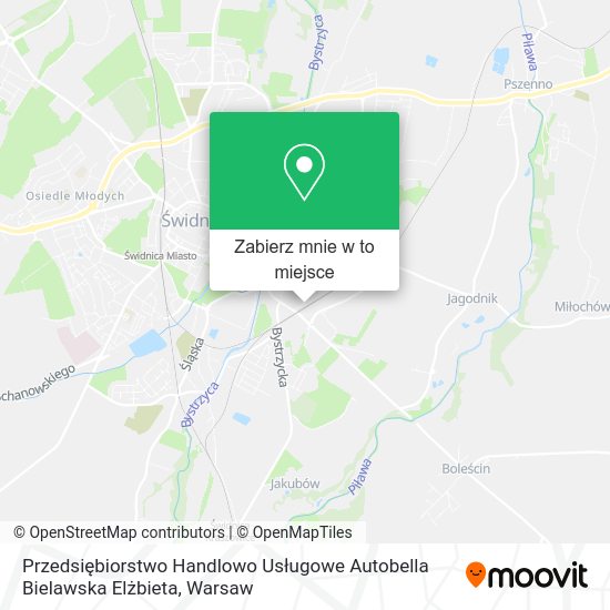 Mapa Przedsiębiorstwo Handlowo Usługowe Autobella Bielawska Elżbieta