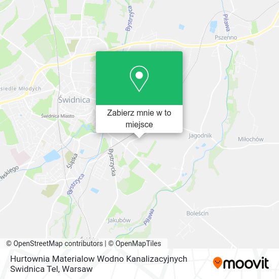 Mapa Hurtownia Materialow Wodno Kanalizacyjnych Swidnica Tel