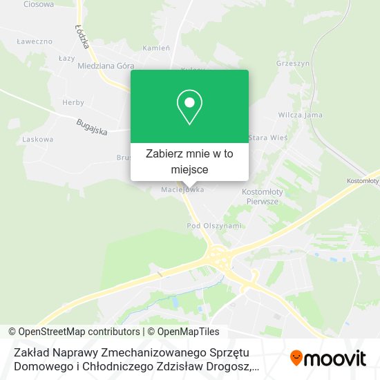 Mapa Zakład Naprawy Zmechanizowanego Sprzętu Domowego i Chłodniczego Zdzisław Drogosz