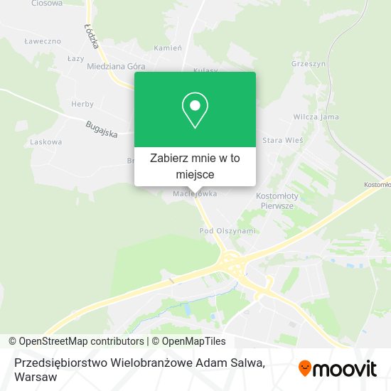 Mapa Przedsiębiorstwo Wielobranżowe Adam Salwa