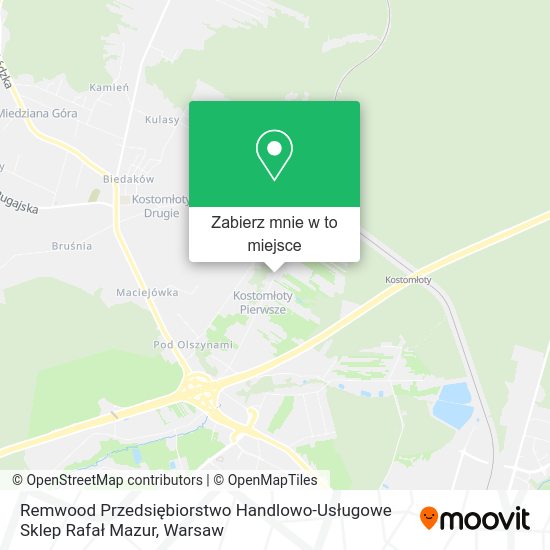 Mapa Remwood Przedsiębiorstwo Handlowo-Usługowe Sklep Rafał Mazur