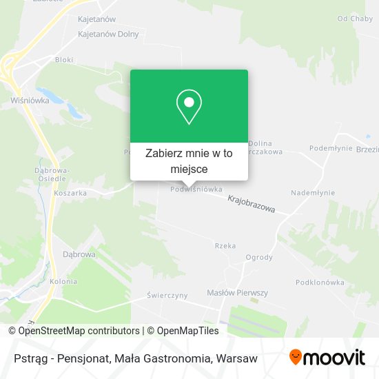 Mapa Pstrąg - Pensjonat, Mała Gastronomia