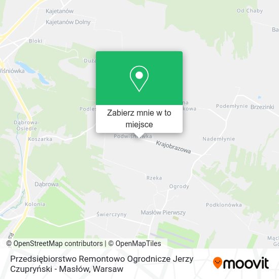 Mapa Przedsiębiorstwo Remontowo Ogrodnicze Jerzy Czupryński - Masłów