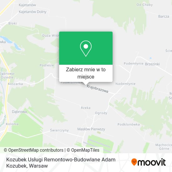 Mapa Kozubek Usługi Remontowo-Budowlane Adam Kozubek