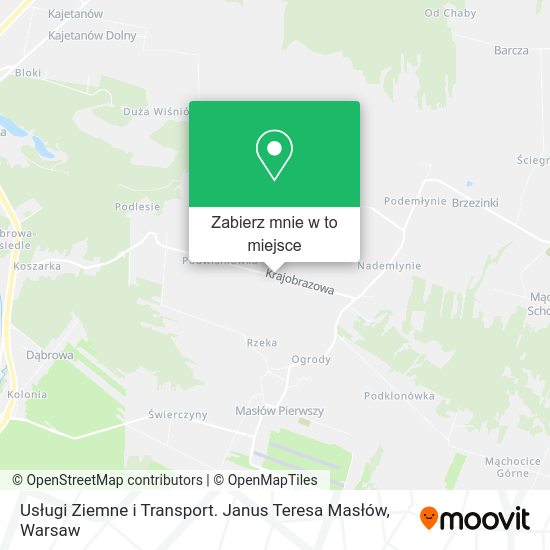 Mapa Usługi Ziemne i Transport. Janus Teresa Masłów