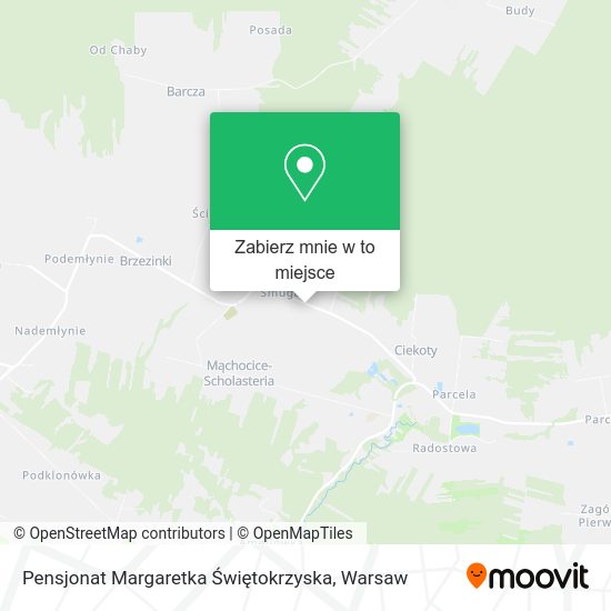 Mapa Pensjonat Margaretka Świętokrzyska