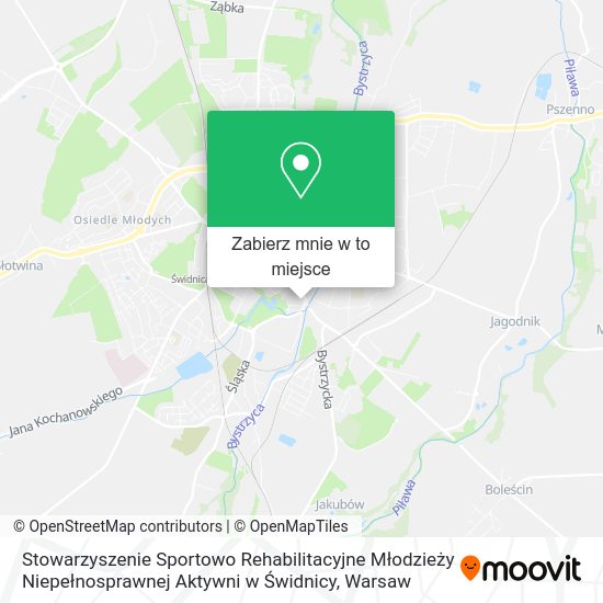 Mapa Stowarzyszenie Sportowo Rehabilitacyjne Młodzieży Niepełnosprawnej Aktywni w Świdnicy