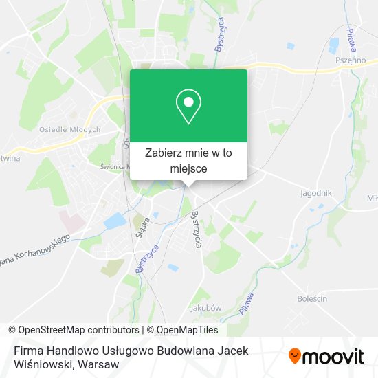 Mapa Firma Handlowo Usługowo Budowlana Jacek Wiśniowski