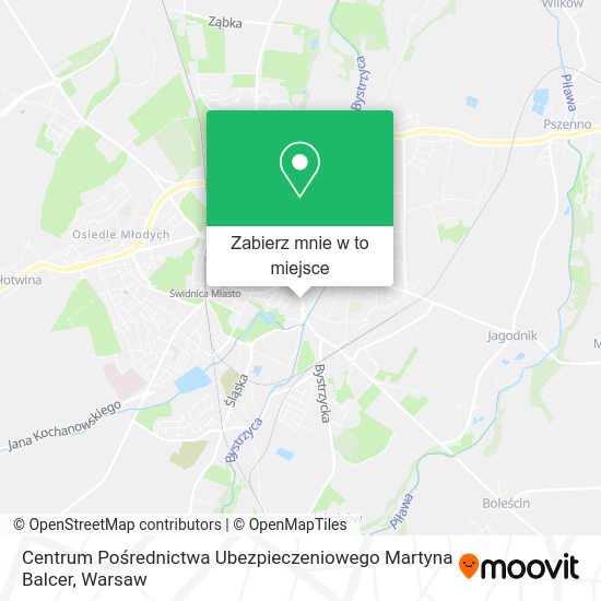 Mapa Centrum Pośrednictwa Ubezpieczeniowego Martyna Balcer