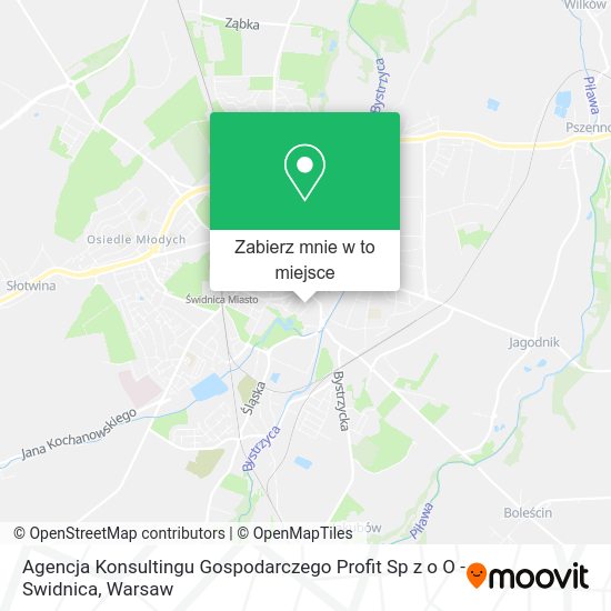 Mapa Agencja Konsultingu Gospodarczego Profit Sp z o O - Swidnica