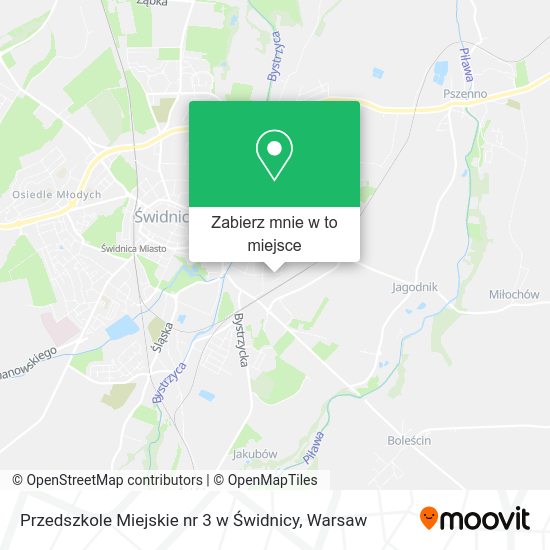 Mapa Przedszkole Miejskie nr 3 w Świdnicy