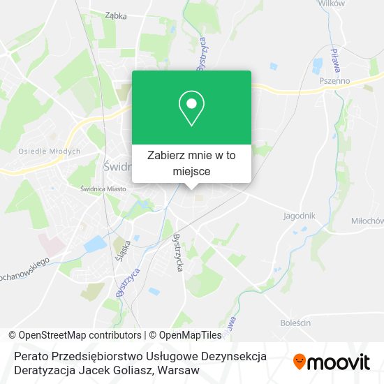 Mapa Perato Przedsiębiorstwo Usługowe Dezynsekcja Deratyzacja Jacek Goliasz