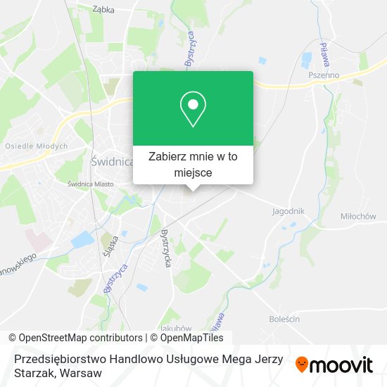 Mapa Przedsiębiorstwo Handlowo Usługowe Mega Jerzy Starzak