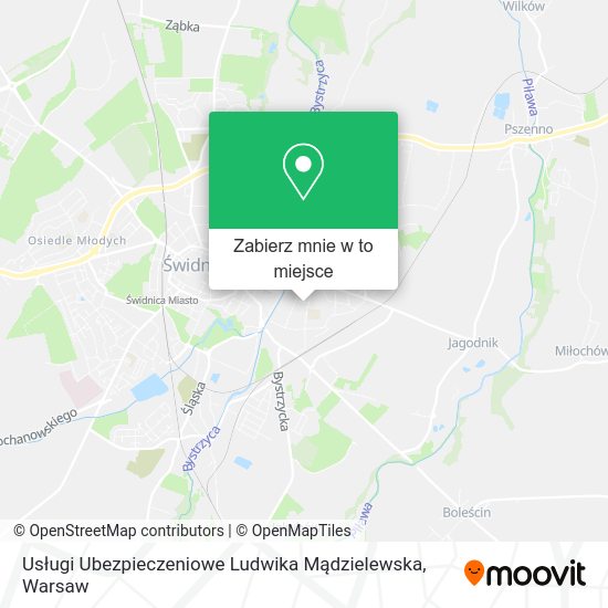 Mapa Usługi Ubezpieczeniowe Ludwika Mądzielewska