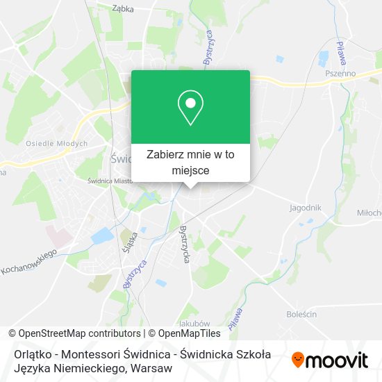 Mapa Orlątko - Montessori Świdnica - Świdnicka Szkoła Języka Niemieckiego