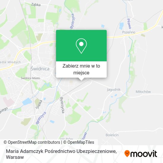 Mapa Maria Adamczyk Pośrednictwo Ubezpieczeniowe