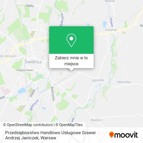 Mapa Przedsiębiorstwo Handlowo Usługowe Grawer Andrzej Janiczek