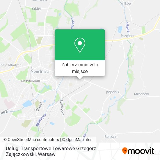 Mapa Usługi Transportowe Towarowe Grzegorz Zajączkowski