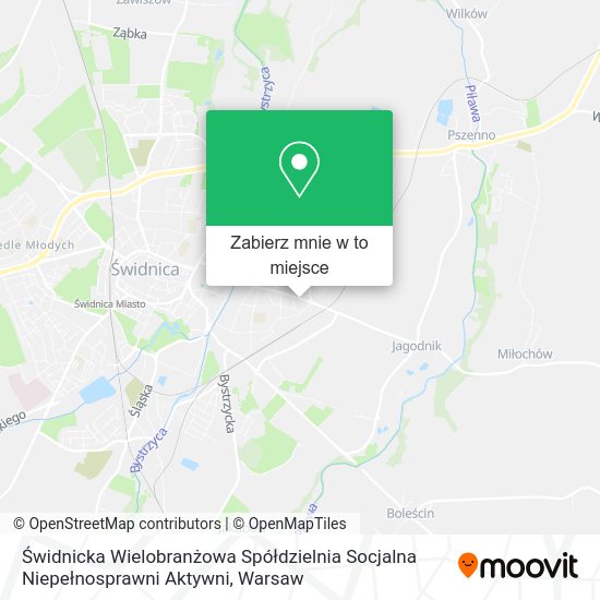 Mapa Świdnicka Wielobranżowa Spółdzielnia Socjalna Niepełnosprawni Aktywni