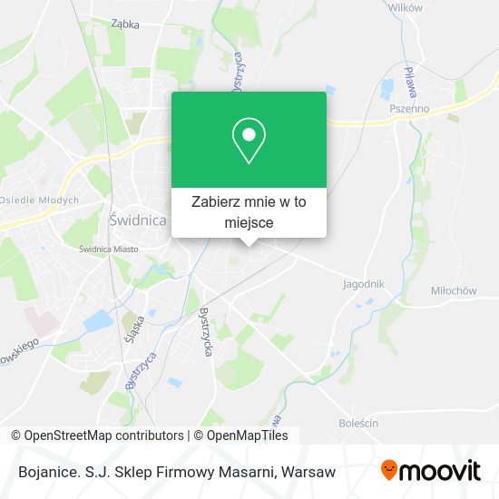 Mapa Bojanice. S.J. Sklep Firmowy Masarni