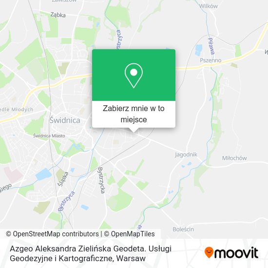 Mapa Azgeo Aleksandra Zielińska Geodeta. Usługi Geodezyjne i Kartograficzne