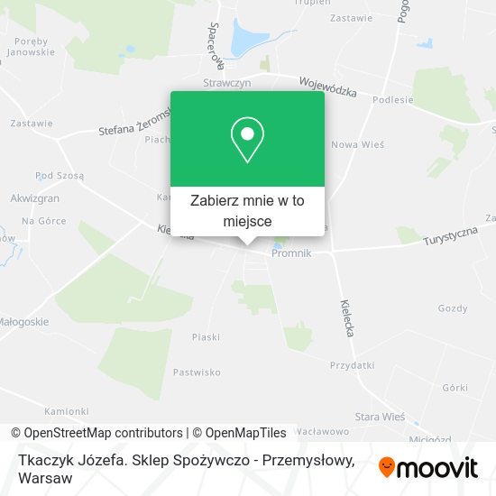 Mapa Tkaczyk Józefa. Sklep Spożywczo - Przemysłowy