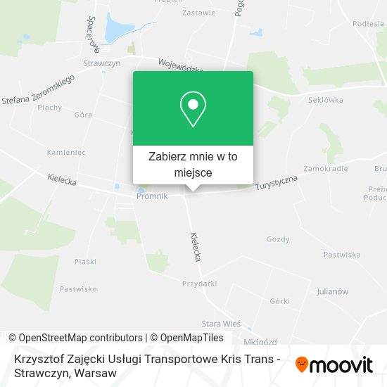 Mapa Krzysztof Zajęcki Usługi Transportowe Kris Trans - Strawczyn