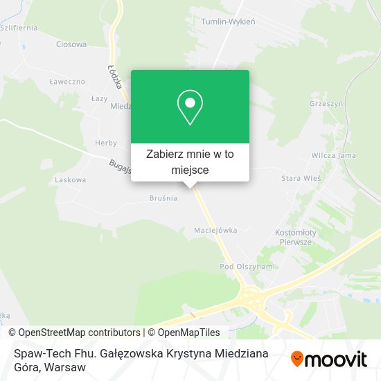 Mapa Spaw-Tech Fhu. Gałęzowska Krystyna Miedziana Góra