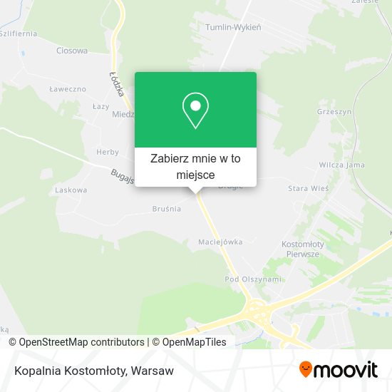 Mapa Kopalnia Kostomłoty