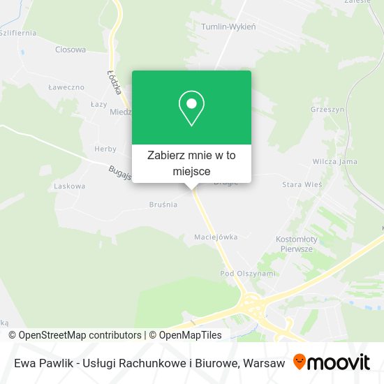 Mapa Ewa Pawlik - Usługi Rachunkowe i Biurowe