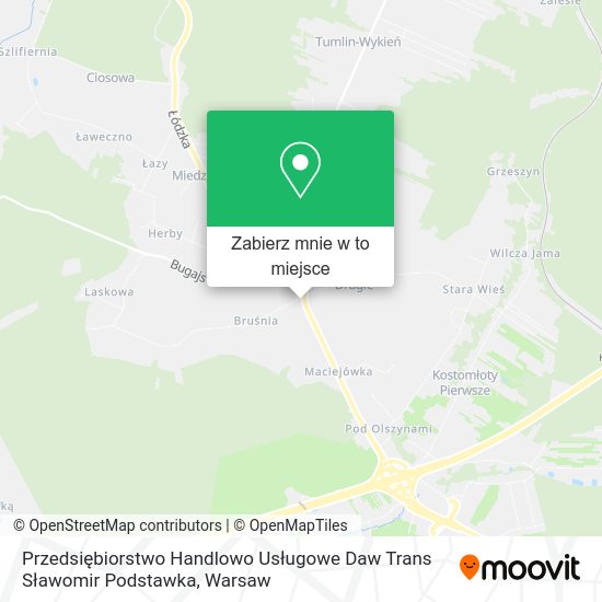 Mapa Przedsiębiorstwo Handlowo Usługowe Daw Trans Sławomir Podstawka