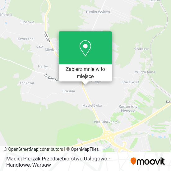 Mapa Maciej Pierzak Przedsiębiorstwo Usługowo - Handlowe