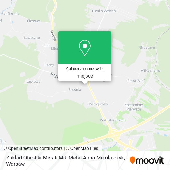 Mapa Zakład Obróbki Metali Mik Metal Anna Mikołajczyk