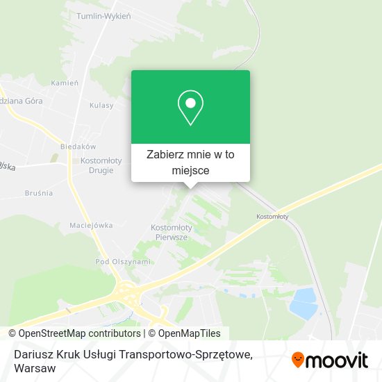 Mapa Dariusz Kruk Usługi Transportowo-Sprzętowe