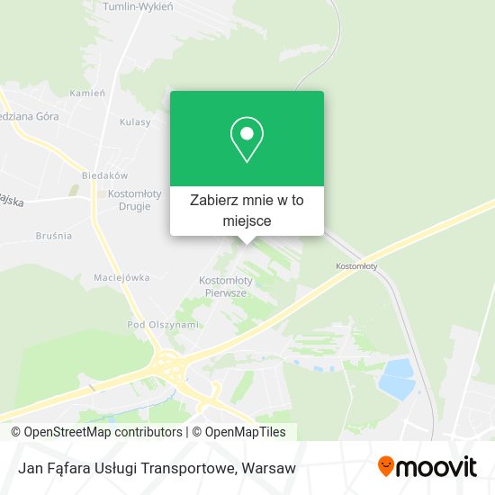 Mapa Jan Fąfara Usługi Transportowe