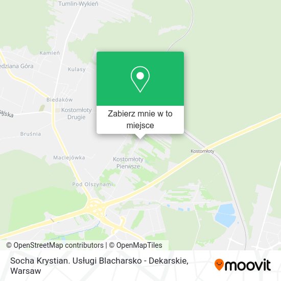 Mapa Socha Krystian. Usługi Blacharsko - Dekarskie