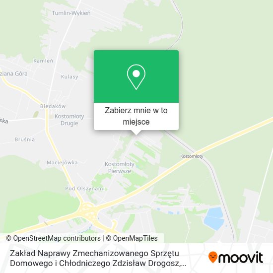 Mapa Zakład Naprawy Zmechanizowanego Sprzętu Domowego i Chłodniczego Zdzisław Drogosz