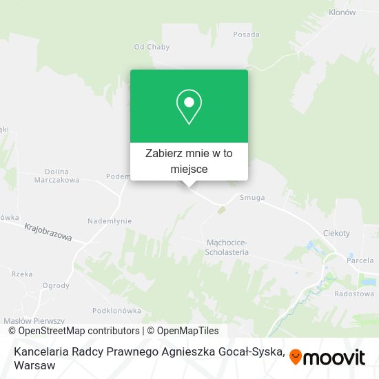 Mapa Kancelaria Radcy Prawnego Agnieszka Gocał-Syska